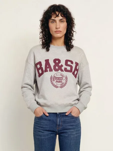 Ba&Sh Mikiny Fenja / tmavě fialová šedá