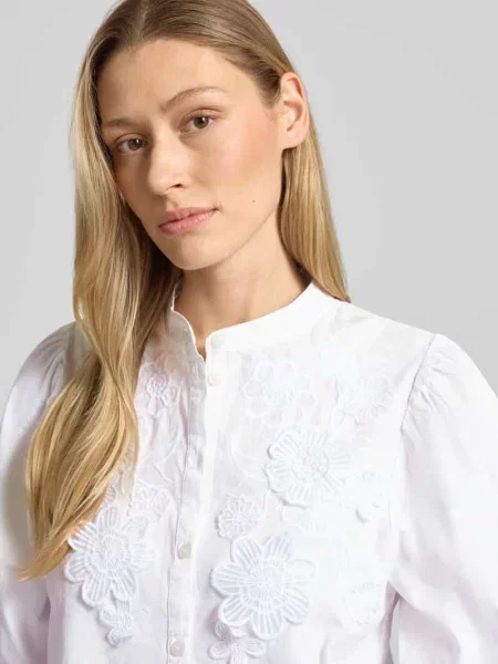 Bluzka koszulowa o pudełkowym kroju z czystej bawełny model JORJA' Essentiel Antwerp biała