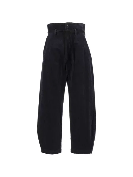 Pantaloni Barena de catifea cord cu cordon albastru