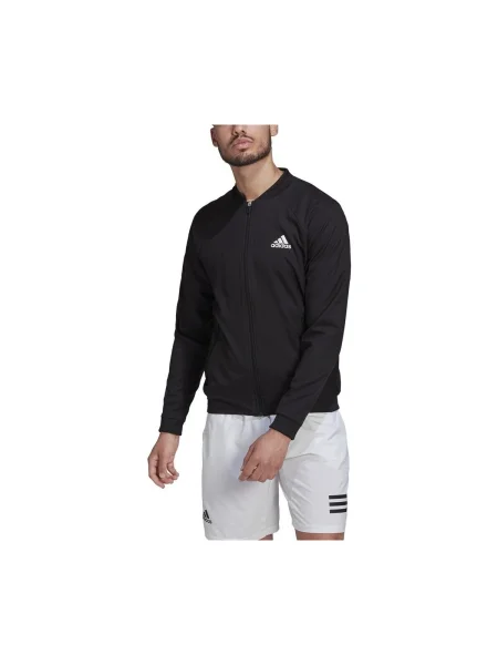 Strečová mikina Adidas čierna