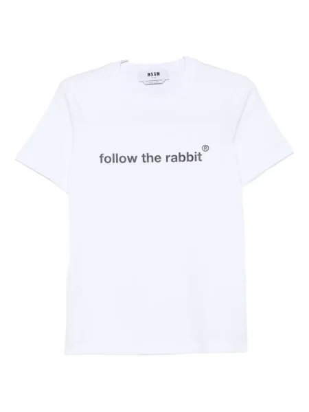 Tricou Msgm cu imagine alb