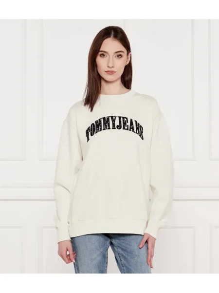 Tommy Jeans Hanorac VARSITY alb