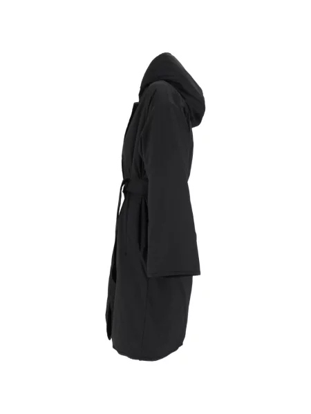 Cu centură palton Weekend Max Mara cu glugă negru