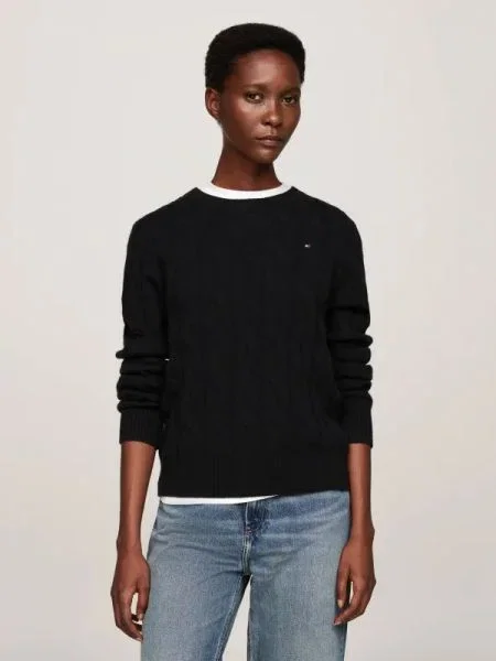 Tommy Hilfiger De lână pulover negru