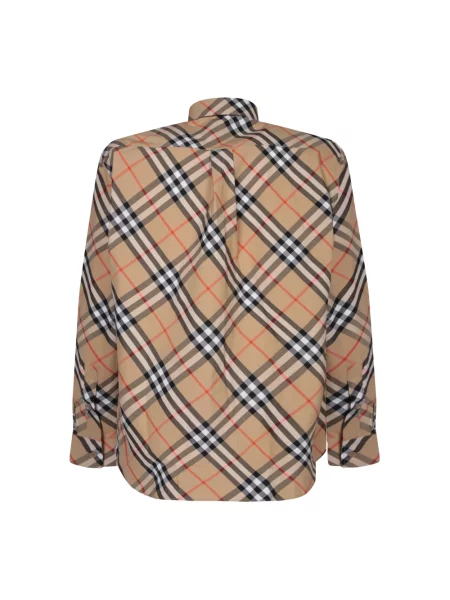 Koszula Burberry w kratę beżowa