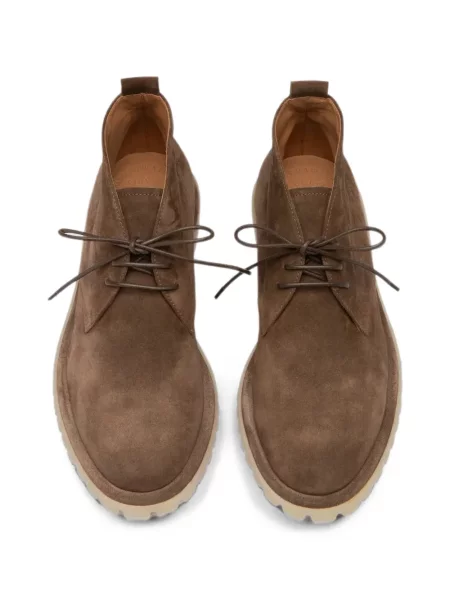 Botine Officine Creative cu șireturi din dantelă maro