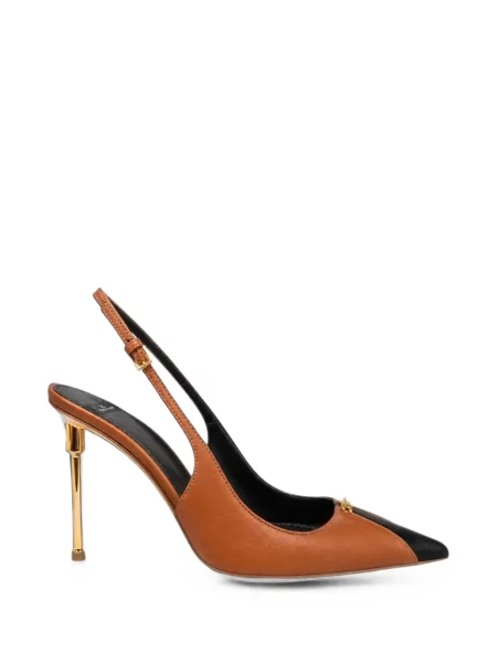 Pantofi cu toc Elisabetta Franchi slingback maro