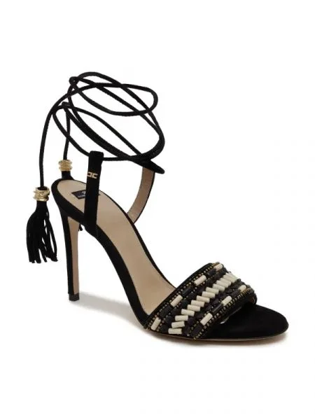 Elisabetta Franchi De piele sandale cu subțire negru