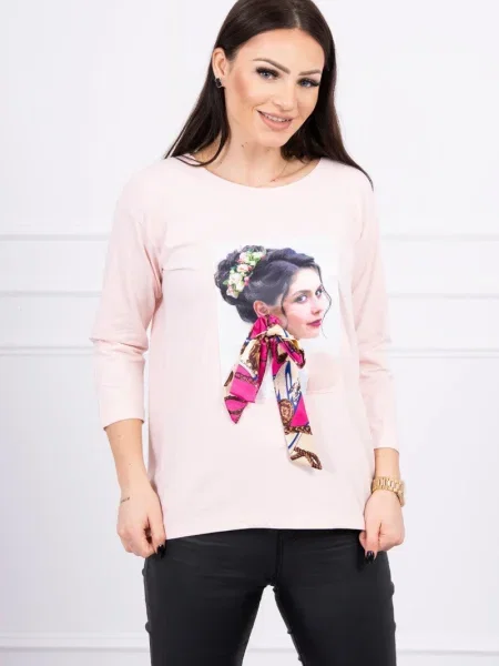 Bluza Kesi z lokom roza