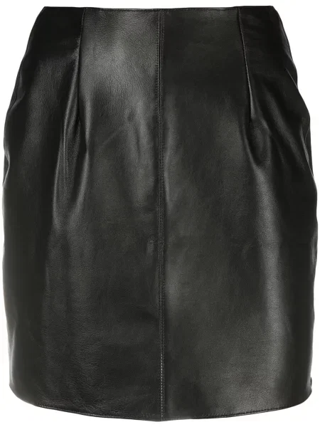Fustă din piele Something Wicked negru