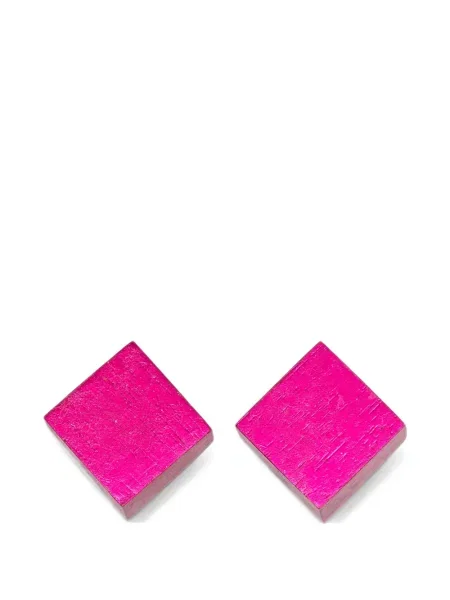 Cercei Monies cu imprimeu geometric roz