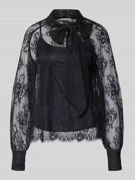 Bluzka z wiązanym detalem Christian Berg Woman Selection czarna