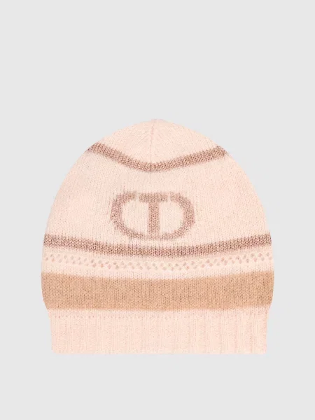 Шапка Twinset из альпаки розовая