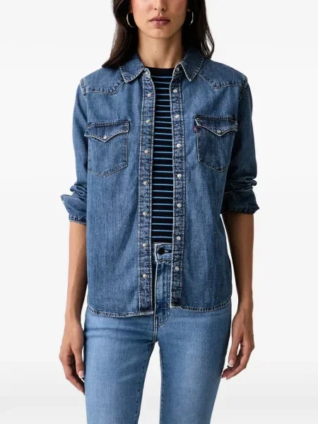 Prugasti ruksak Levi's® visoki struk siva