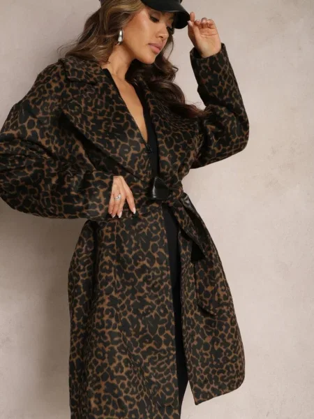 Palton Clasic Cu în Talie Aniele maro