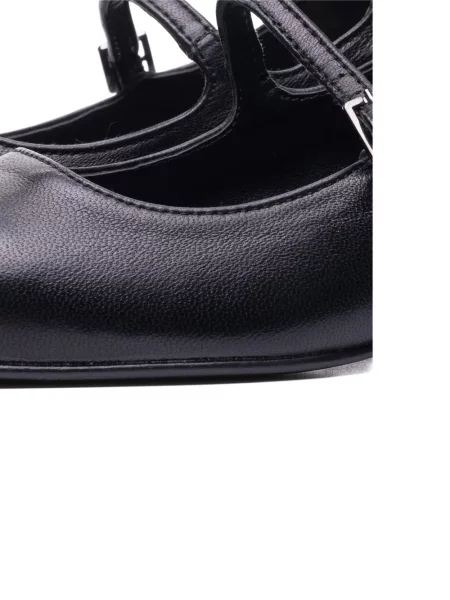 Pantofi cu toc Poche Paris cu cataramă negru