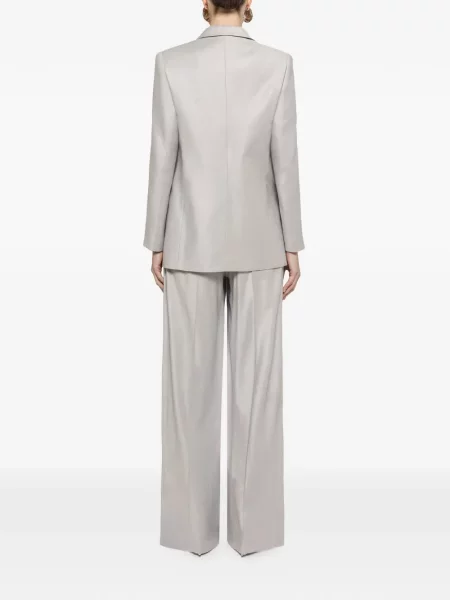 Pantaloni palazzo Nissa cu talie înaltă gri