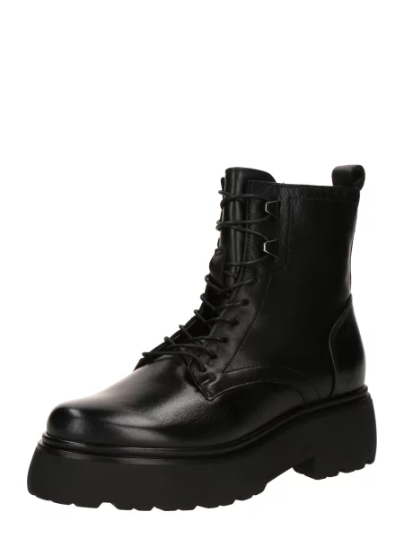 Botine Mjus cu șireturi negru