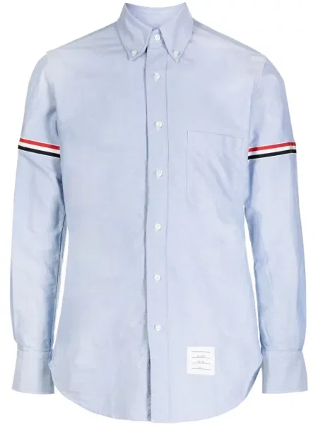 Prugasta košulja Thom Browne plava