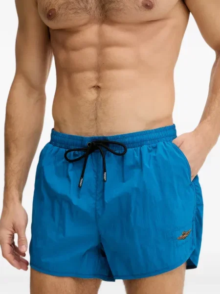 Slip de baie Aeronautica Militare cu broderie cu cordon albastru