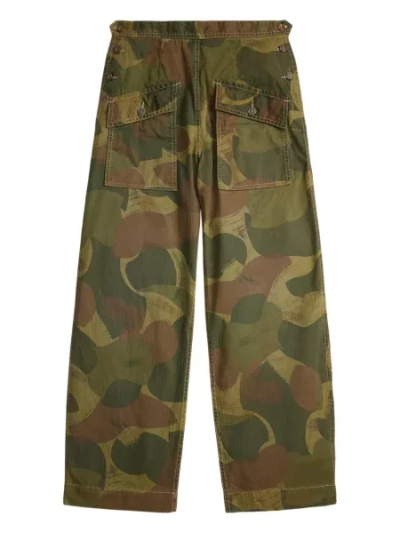 Spodnie Ralph Lauren Rrl z nadrukiem w kamuflażu zielone