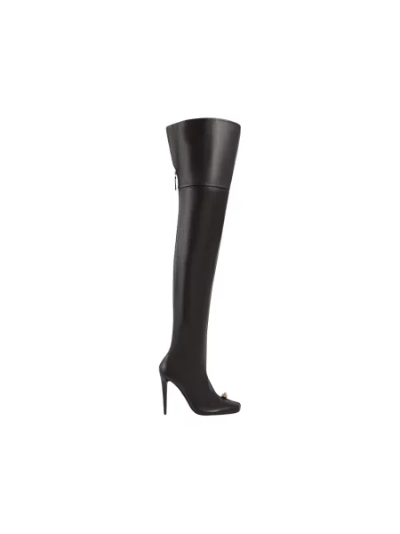 Muszkieterki Giuseppe Zanotti skórzane czarne