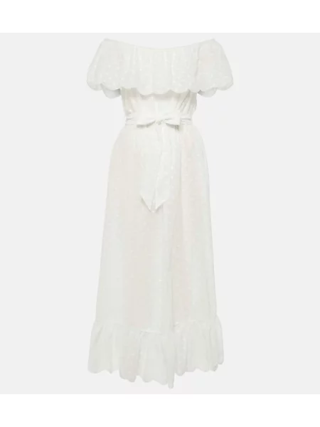 Midi obleka Marysia bela