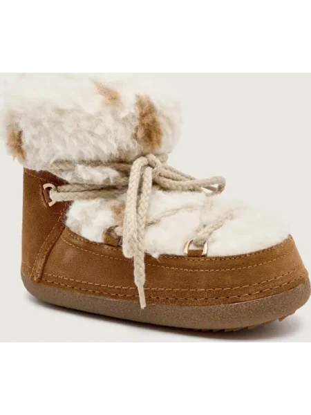 INUIKII Bocanci TEDDY | shearling | zamsz bej