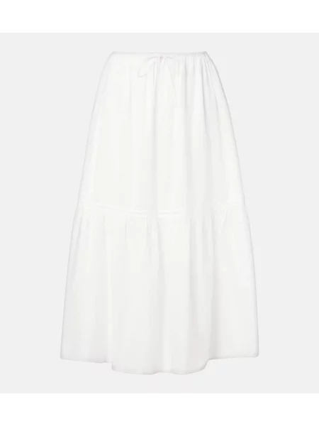 Spódnica midi Faithfull do kolan biała