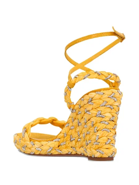 Sandale Aquazzura cu pană galben