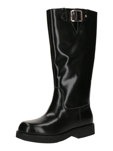 BOSS ghete de piele Eleri cu plat negru