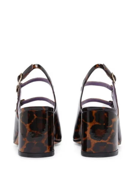 Pantofi cu toc Carel Paris cu imagine cu model leopard slingback maro