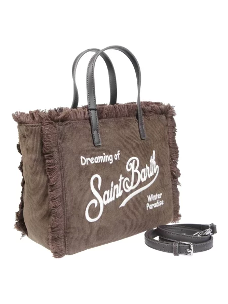 Torebka Mc2 Saint Barth sztruksowa brązowa