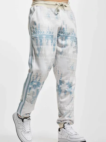 Urban Classics Pantaloni Pocosol ecru / turcoaz / albastru fumuriu gri