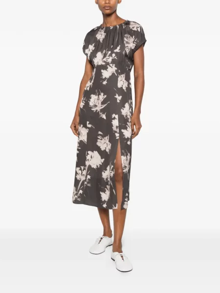 Rochie midi Marc O'polo cu model floral cu imagine gri