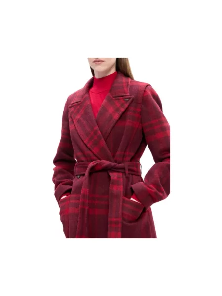 Płaszcz Dkny wełniany czerwony