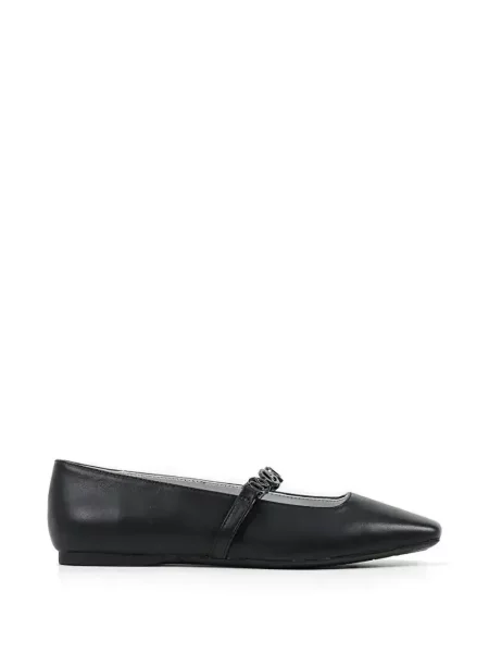Balerini Karl Lagerfeld din piele negru