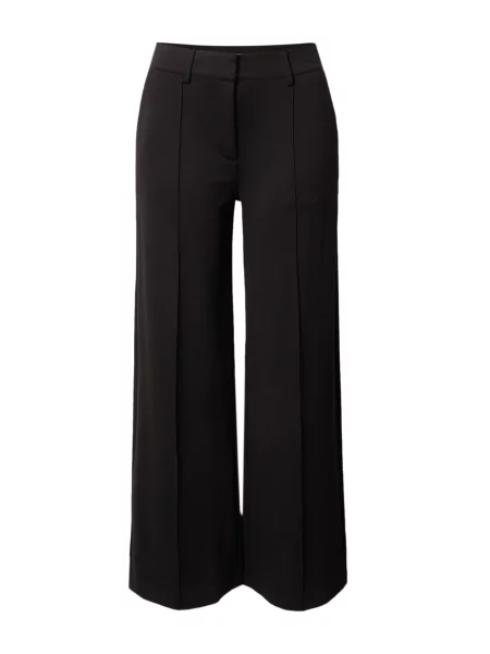 ICHI Pantaloni cu dungă KATE' negru
