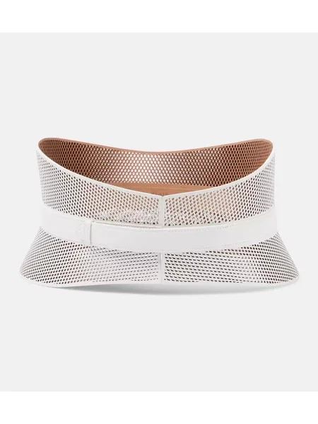 Biustonosz Alaïa skórzany biały