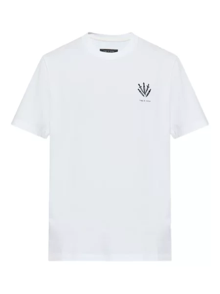 Тениска Rag & Bone с принт бяло