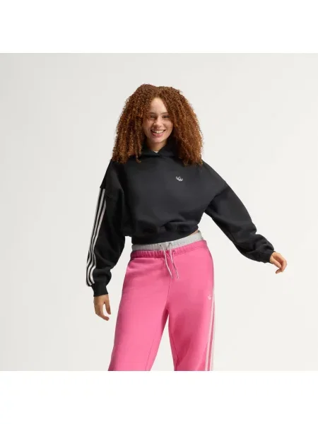 Mikina s kapucí adiSignature 3 Stripes bílá