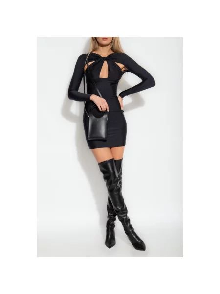 Coperni sukienka Twisted Cut-Out Jersey Dress mini dopasowana czarny