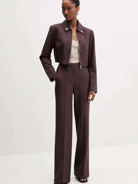 Silvian Heach marynarka EDUCAS jednorzędowa gładka brązowy