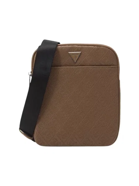 Torba crossbody Guess z logo brązowa