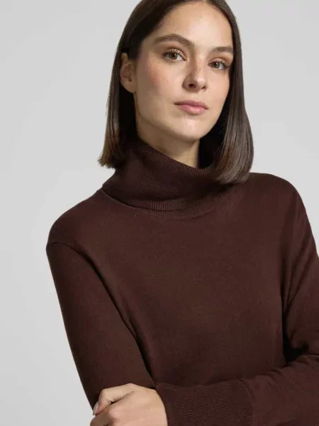 Sweter z golfem z kaszmiru z rozcięciami po bokach Tom Tailor