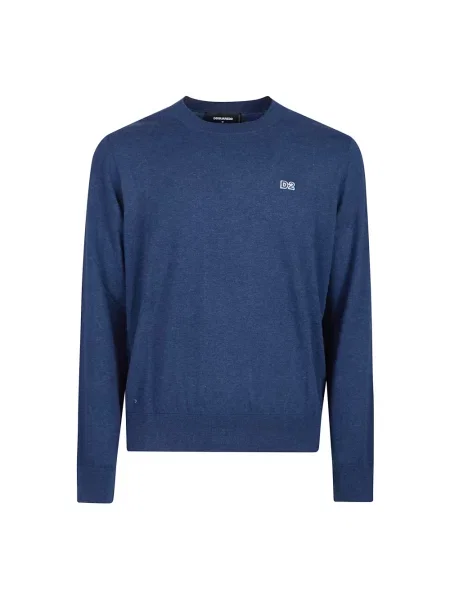 Dzianinowy sweter Dsquared2 niebieski