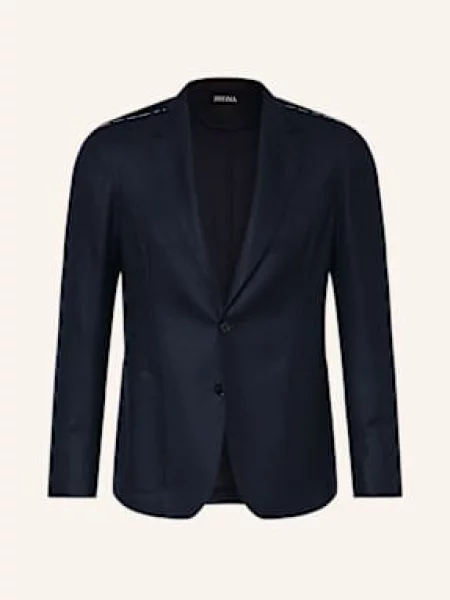 Zegna Marynarka Extra Slim Fit blau granatowa