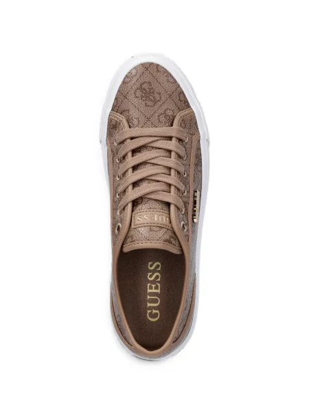 Маратонки Guess с връзки с принт с дантела