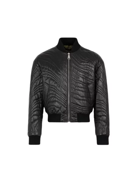 Kurtka skórzana Roberto Cavalli czarna
