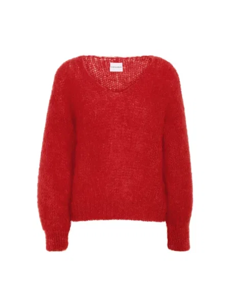 Sweter Americandreams wełniany czerwony